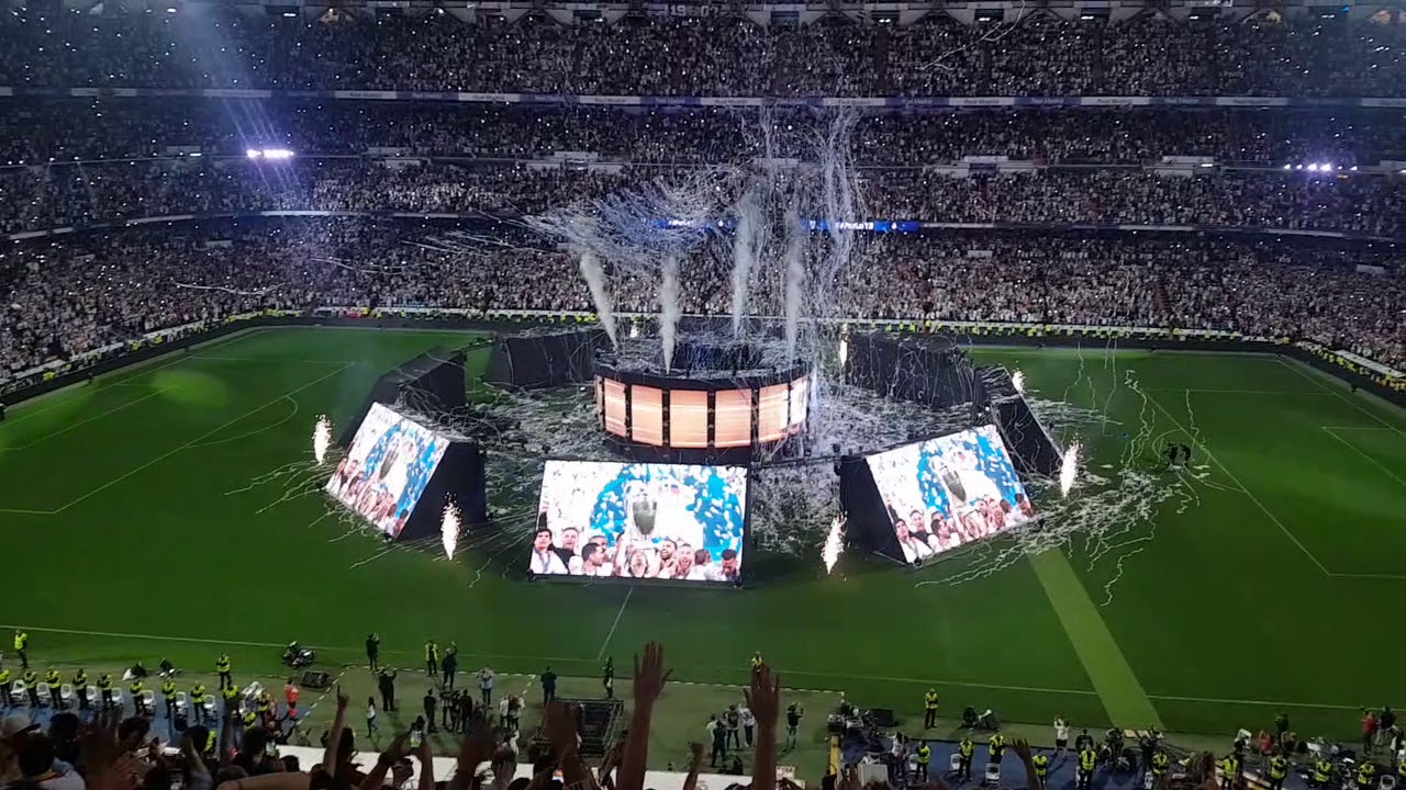 Célébration au Santiago Bernabéu